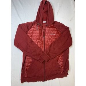 Columbia Mens Ramble down hybrid Hooded Jacket - Large Red